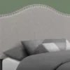 Monarch Linen Nailhead Trim Headboard -Home Furniture 810542523 1
