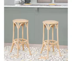 Franklin 30" Backless Woven Ratten Bar Stool 14 Franklin 30" Backless Woven Ratten Bar Stool -Home Furniture 810543045 2