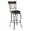 Memphis Black Metal & Brown Faux Leather Circle Back Bar Stool 1 Memphis Black Metal & Brown Faux Leather Circle Back Bar Stool -Home Furniture 810543052 A0 1