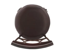 Memphis Black Metal & Brown Faux Leather Circle Back Counter Stool -Home Furniture 810543053 A4 6