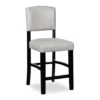 Trevor Dove Gray & Black Faux Leather Upholstered Counter Stool -Home Furniture 810543086 1