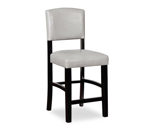 Trevor Dove Gray & Black Faux Leather Upholstered Counter Stool 3 Trevor Dove Gray & Black Faux Leather Upholstered Counter Stool