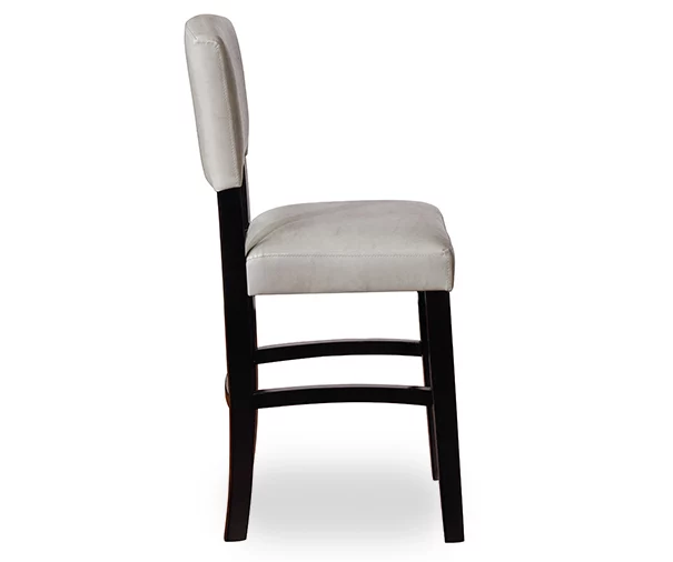 Trevor Dove Gray & Black Faux Leather Upholstered Counter Stool 5 Trevor Dove Gray & Black Faux Leather Upholstered Counter Stool - Image 3