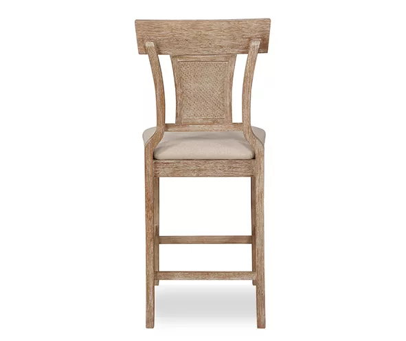 Ryder Gray Wash Upholstered Woven Rattan Counter Stool 5 Ryder Gray Wash Upholstered Woven Rattan Counter Stool - Image 3
