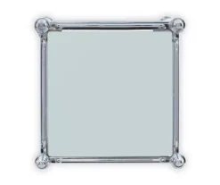 Hawkins Chrome & Glass 3-Shelf Rolling Cart 9 Hawkins Chrome & Glass 3-Shelf Rolling Cart -Home Furniture 810543096 5