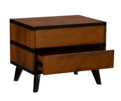 Manhattan Walnut 2-Drawer Mid-Century Wood Nightstand 19 Manhattan Walnut 2-Drawer Mid-Century Wood Nightstand -Home Furniture 810543109 A0 6