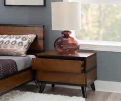 Manhattan Walnut 2-Drawer Mid-Century Wood Nightstand 15 Manhattan Walnut 2-Drawer Mid-Century Wood Nightstand -Home Furniture 810543109 A0 8