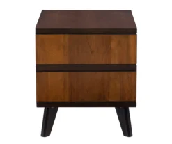 Manhattan Walnut 2-Drawer Mid-Century Wood Nightstand 20 Manhattan Walnut 2-Drawer Mid-Century Wood Nightstand -Home Furniture 810543109 A1 3