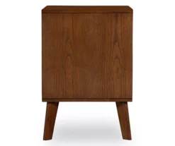 Shay Walnut 2-Drawer Wood Nightstand -Home Furniture 810543116 4