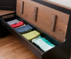 Atrium Black & Pecan 3-Piece Wooden Breakfast Nook Set -Home Furniture 810543121 B8