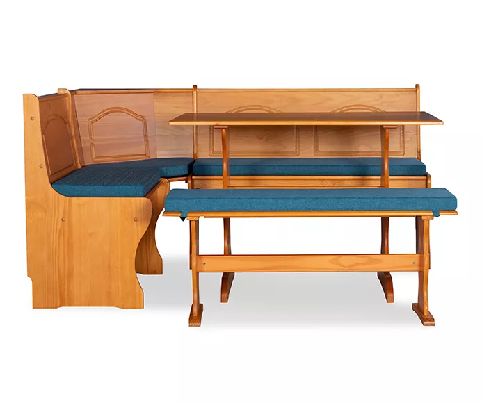 Morgan Vintage Blue 4-Piece Polyester Nook Cushion Set 4 Morgan Vintage Blue 4-Piece Polyester Nook Cushion Set - Image 2