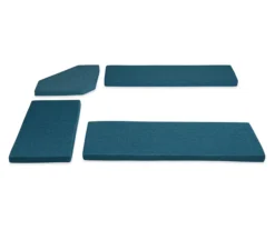 Morgan Vintage Blue 4-Piece Polyester Nook Cushion Set 9 Morgan Vintage Blue 4-Piece Polyester Nook Cushion Set -Home Furniture 810543123 4