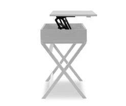 Kari White Lift-Top Campaign Desk -Home Furniture 810543181 5