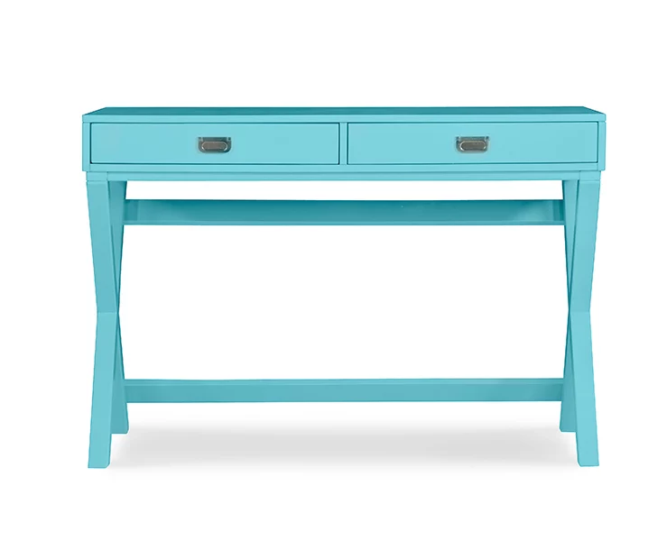 Cami Blue X-Base Campaign Style Writing Desk 5 Cami Blue X-Base Campaign Style Writing Desk - Image 3