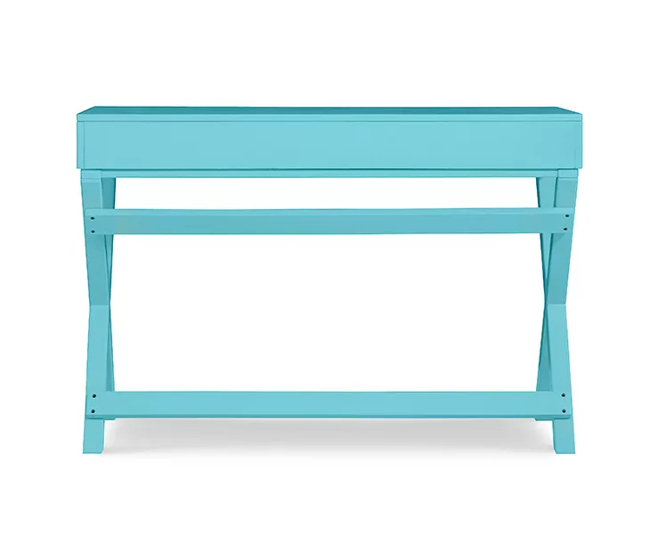 Cami Blue X-Base Campaign Style Writing Desk 6 Cami Blue X-Base Campaign Style Writing Desk - Image 4
