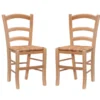 Bordeaux Natural Handwoven Ladder Back Side Chairs, 2-Pack 1 Bordeaux Natural Handwoven Ladder Back Side Chairs, 2-Pack -Home Furniture 810543191 A0 1
