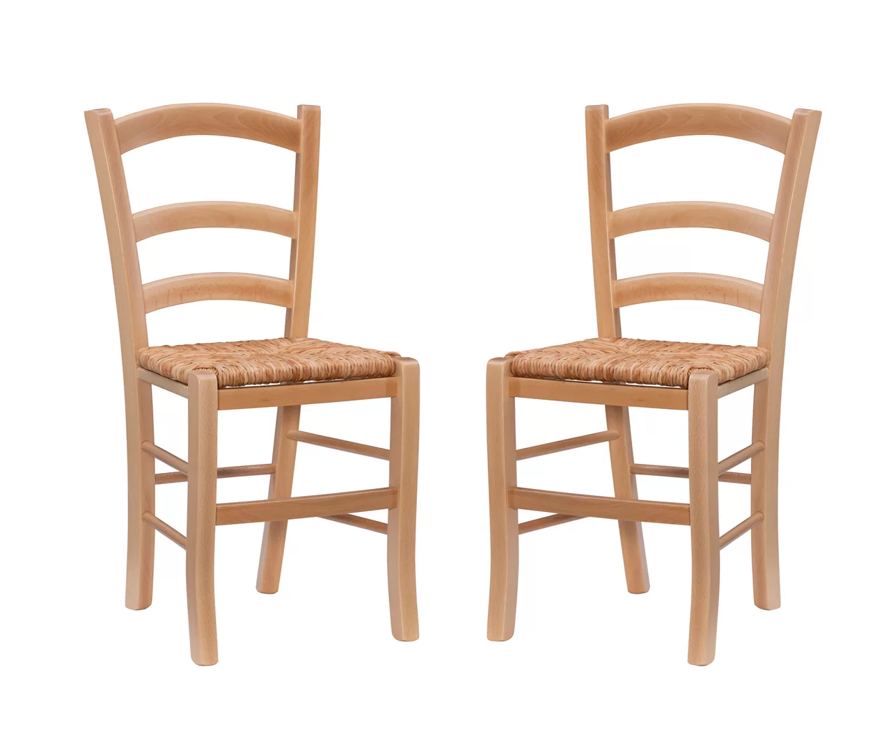Bordeaux Natural Handwoven Ladder Back Side Chairs, 2-Pack 3 Bordeaux Natural Handwoven Ladder Back Side Chairs, 2-Pack