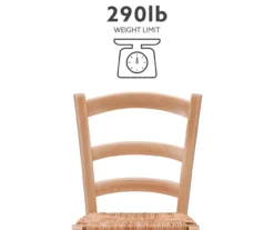 Bordeaux Natural Handwoven Ladder Back Side Chairs, 2-Pack 17 Bordeaux Natural Handwoven Ladder Back Side Chairs, 2-Pack -Home Furniture 810543191 A0 10