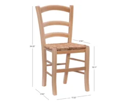 Bordeaux Natural Handwoven Ladder Back Side Chairs, 2-Pack 23 Bordeaux Natural Handwoven Ladder Back Side Chairs, 2-Pack -Home Furniture 810543191 D8 12