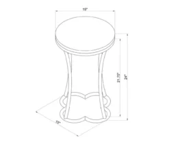 Globa Designs White & Gold Capiz Mosaic Beehive Accent Table -Home Furniture 810543194 A7