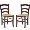 Bordeaux Walnut Handwoven Ladder Back Side Chairs, 2-Pack 1 Bordeaux Walnut Handwoven Ladder Back Side Chairs, 2-Pack -Home Furniture 810543200 A0 1