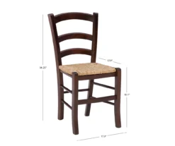 Bordeaux Walnut Handwoven Ladder Back Side Chairs, 2-Pack 23 Bordeaux Walnut Handwoven Ladder Back Side Chairs, 2-Pack -Home Furniture 810543200 A7