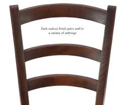 Bordeaux Walnut Handwoven Ladder Back Side Chairs, 2-Pack 18 Bordeaux Walnut Handwoven Ladder Back Side Chairs, 2-Pack -Home Furniture 810543200 A8 3