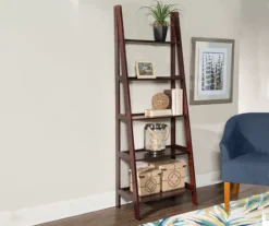 Boston Espresso 5-Shelf Wooden Ladder Bookcase 14 Boston Espresso 5-Shelf Wooden Ladder Bookcase -Home Furniture 810543223 2