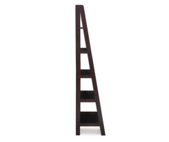 Boston Espresso 5-Shelf Wooden Ladder Bookcase 18 Boston Espresso 5-Shelf Wooden Ladder Bookcase -Home Furniture 810543223 5