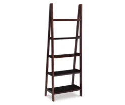 Boston Espresso 5-Shelf Wooden Ladder Bookcase 13 Boston Espresso 5-Shelf Wooden Ladder Bookcase -Home Furniture 810543223 A0 1