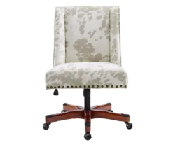 Austin Brown Linen Cow Print Office Chair 17 Austin Brown Linen Cow Print Office Chair -Home Furniture 810543224 A0 2