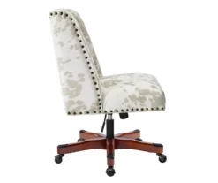 Austin Brown Linen Cow Print Office Chair 18 Austin Brown Linen Cow Print Office Chair -Home Furniture 810543224 A2 3