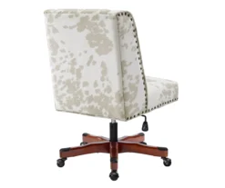 Austin Brown Linen Cow Print Office Chair 19 Austin Brown Linen Cow Print Office Chair -Home Furniture 810543224 A4 4