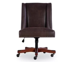 Austin Dark Walnut Upholstered Office Chair -Home Furniture 810543233 A0 2