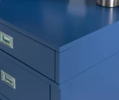 Kari Royal Blue 4-Drawer Office Desk -Home Furniture 810543245 A0 10