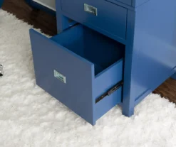 Kari Royal Blue 4-Drawer Office Desk -Home Furniture 810543245 A0 9