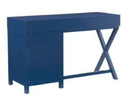 Kari Royal Blue 4-Drawer Office Desk -Home Furniture 810543245 A4 4