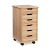 Craft Mate Natural Wood 6-Drawer Rolling Storage Cart -Home Furniture 810543290 1