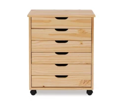 Craft Mate Wide Natural 6-Drawer Rolling Storage Cart -Home Furniture 810543296 3