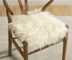 Emmitt Gray & Brown Faux Fur Wishbone Chair -Home Furniture 810543298 A0 10