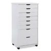 Craft Mate White Wood 8-Drawer Rolling Storage Cart 1 Craft Mate White Wood 8-Drawer Rolling Storage Cart -Home Furniture 810543299 1