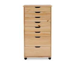 Craft Mate Natural Wood 8-Drawer Rolling Storage Cart -Home Furniture 810543300 3