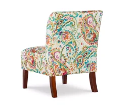 Danna Multicolor Upholstered Paisley Curved Back Slipper Chair -Home Furniture 810543301 4