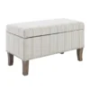 Lisa Railroad Striped Storage Ottoman -Home Furniture 810543333 1