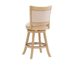 Graham Light Gray Padded Swivel Counter Stool -Home Furniture 810543337 A0 4