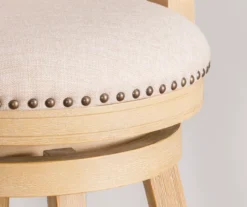 Graham Light Gray Padded Swivel Counter Stool -Home Furniture 810543337 B8