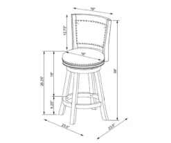 Graham Light Gray Padded Swivel Counter Stool -Home Furniture 810543337 D8 9