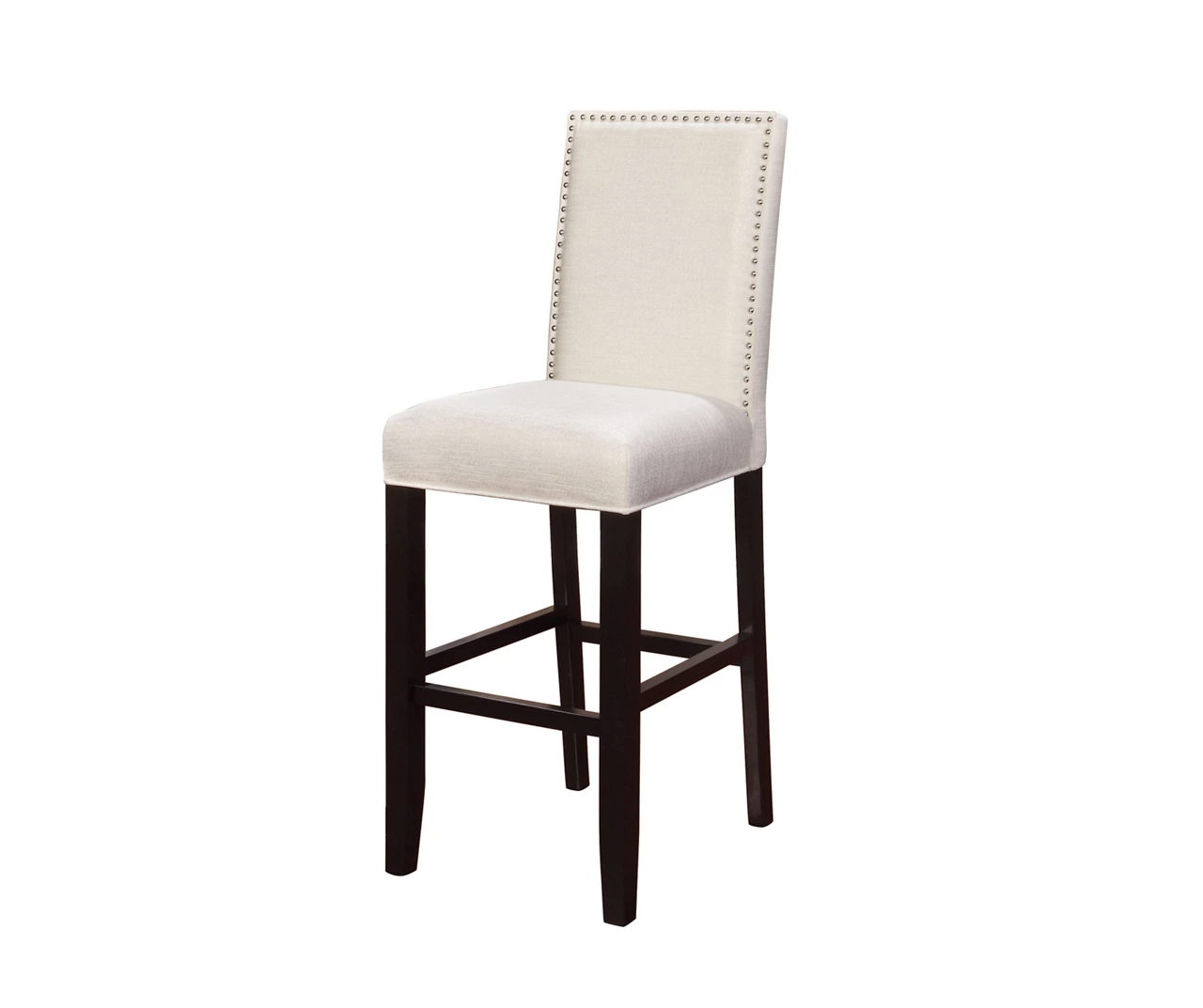 Blaire White Glitz Nailhead Bar Stool 4 Blaire White Glitz Nailhead Bar Stool - Image 2