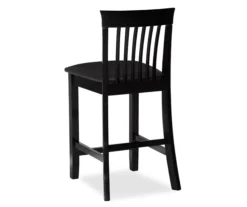 Kane Black Upholstered Vinyl Padded Craftsman Counter Stool -Home Furniture 810543342 4