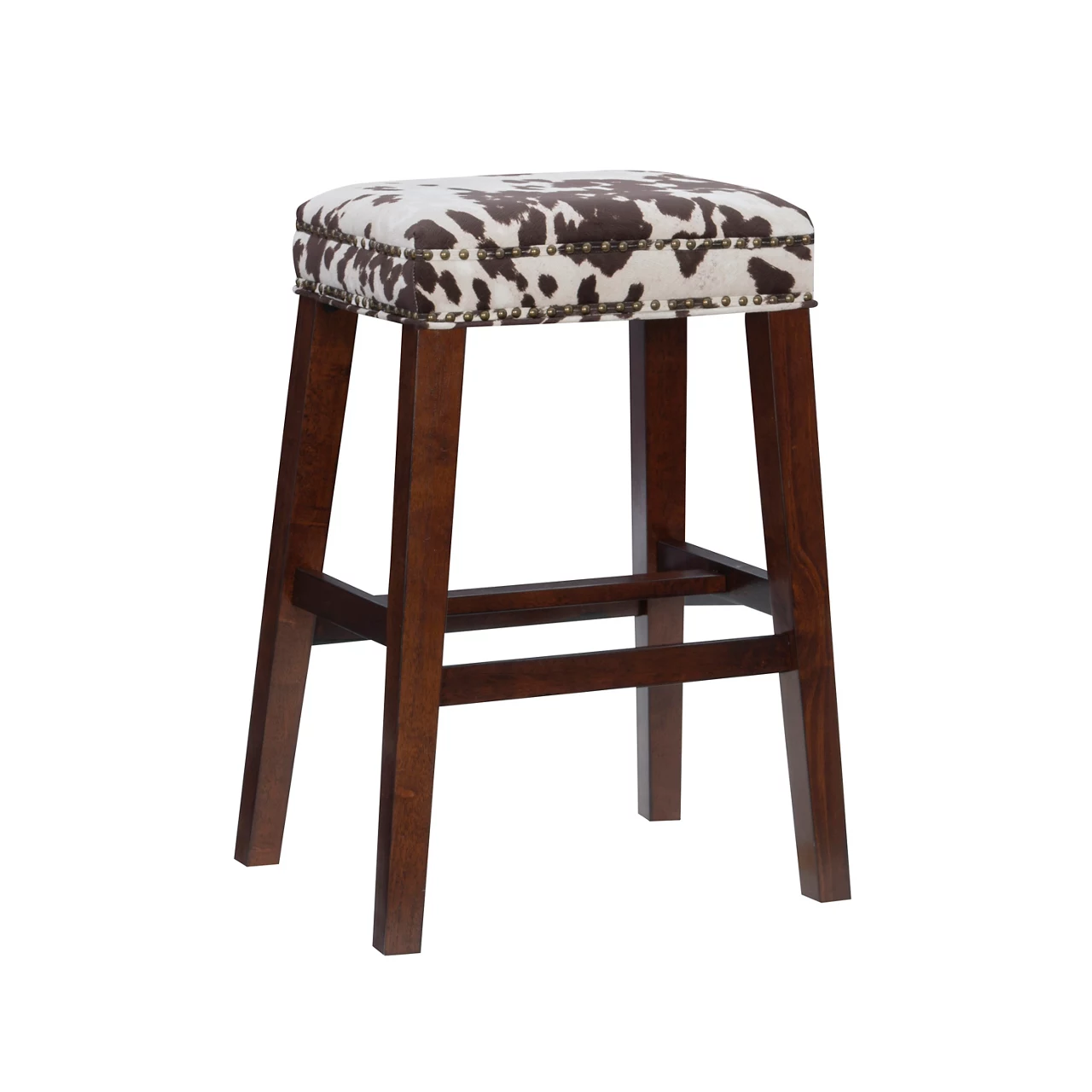 Baldwin Brown Cow Print Nailhead Bar Stool 3 Baldwin Brown Cow Print Nailhead Bar Stool